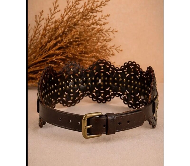 LULA Brown ARES Leather Sash Belt