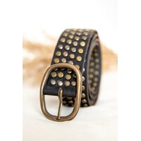 LULA Black Studded Jeans Belt