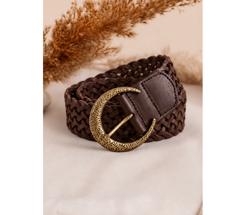 LULA Dark Brown Leather Belt