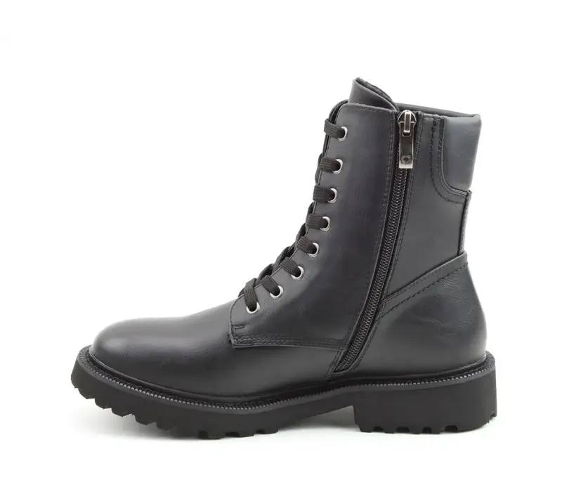 Heavenly Feet LOLA Black Laced Combat Boots