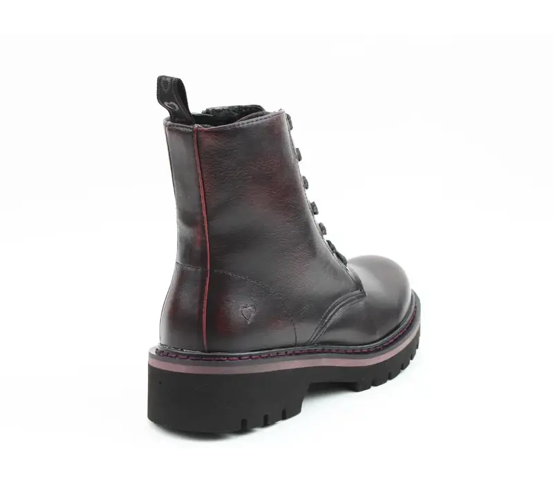 Heavenly Feet SAVANNAH Bordo Combat Boots