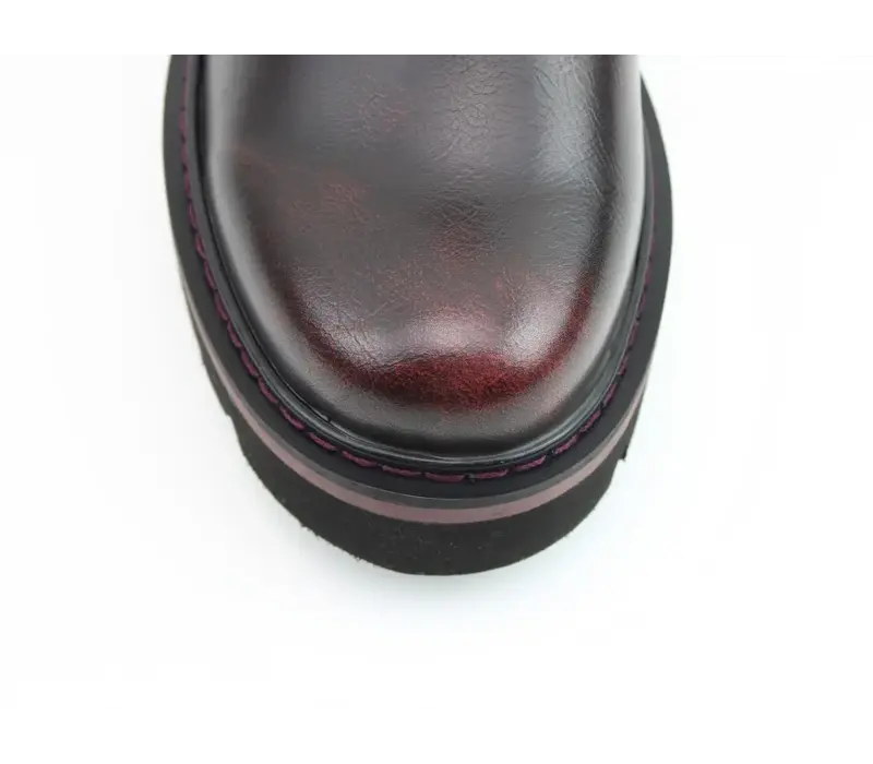Heavenly Feet SAVANNAH Bordo Combat Boots