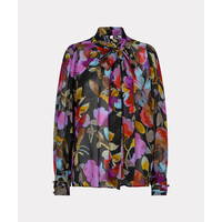 Esqualo 15701 Glowing Blossom Bow Blouse