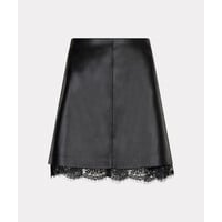 Esqualo 11703 Black PU Skirt with Lace