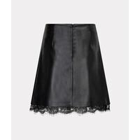 Esqualo 11703 Black PU Skirt with Lace