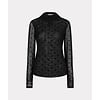 EsQualo A/W Esqualo 30710 Blk Polka Dot Mesh Top