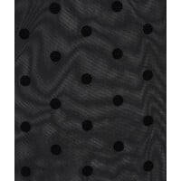 Esqualo 30710 Blk Polka Dot Mesh Top