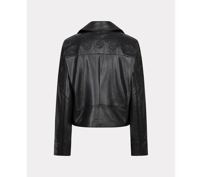 Esqualo 11700 Blk PU Embroidery BikerJacket