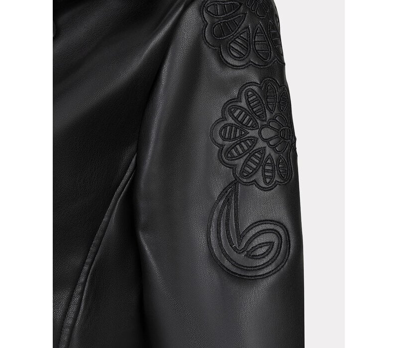 Esqualo 11700 Blk PU Embroidery BikerJacket