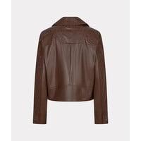Esqualo 11700 Brn PU Embroidery BikerJacket