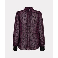 Esqualo 15706 Beet Bow Flock Blouse