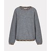 EsQualo A/W Esqualo 18702 Grey Sweater w/contrast Trim