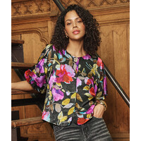 Esqualo 15700 Blossom Balloon Sleeve Blouse