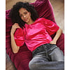 EsQualo A/W Esqualo 28714 Cropped Balloon Velvet Blouse