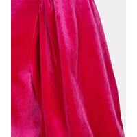 Esqualo 28714 Cropped Balloon Velvet Blouse