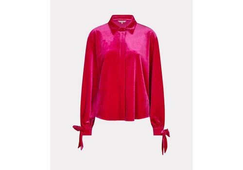 EsQualo A/W Esqualo 28715 Bow Cuff Velvet Blouse