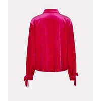 Esqualo 28715 Bow Cuff Velvet Blouse