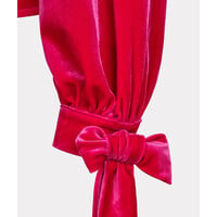 Esqualo 28715 Bow Cuff Velvet Blouse