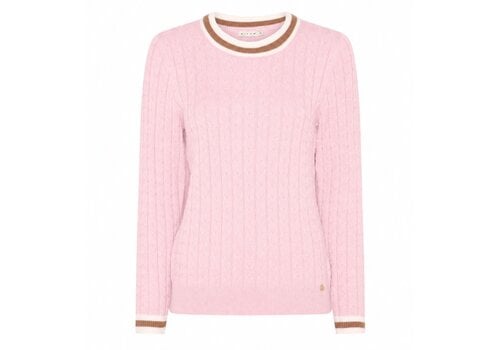 Micha A/W Micha 183 106 Rose/OffWht Cable Knit