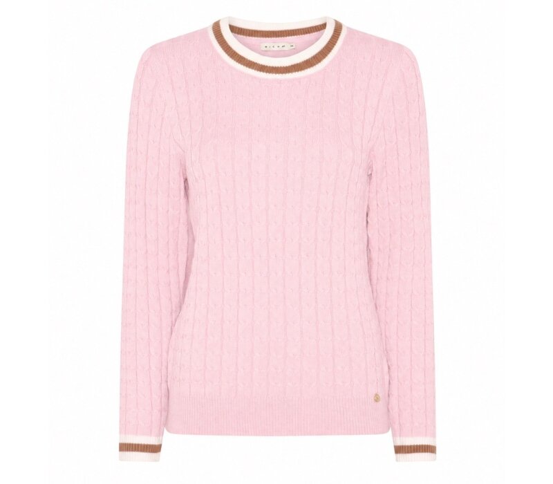 Micha 183 106 Rose/OffWht Cable Knit