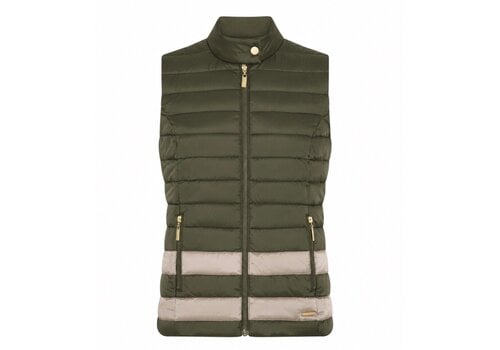 Micha A/W Micha 106 308 Olive/Gold Quilted Gilet