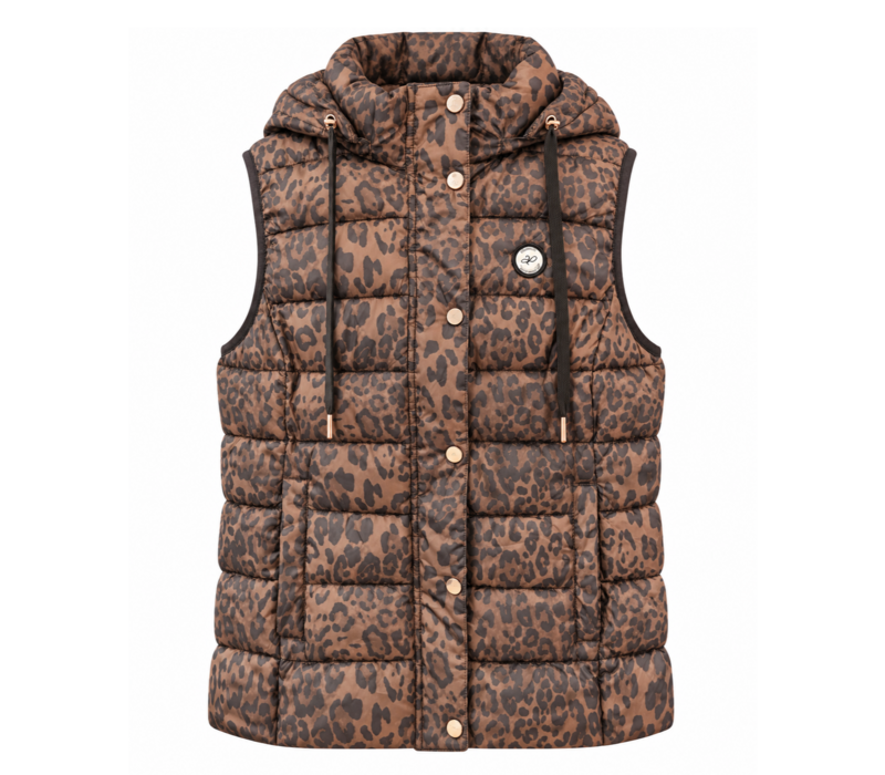 Julie Guerlande Quilted Leopardprint Gilet