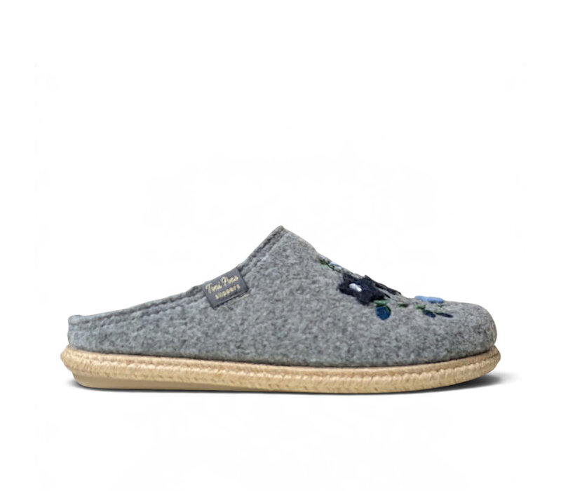 Toni Pons DELI-EF Dark Grey Embroidery Slipper