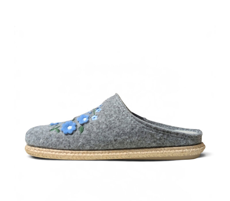 Toni Pons DELI-EF Dark Grey Embroidery Slipper