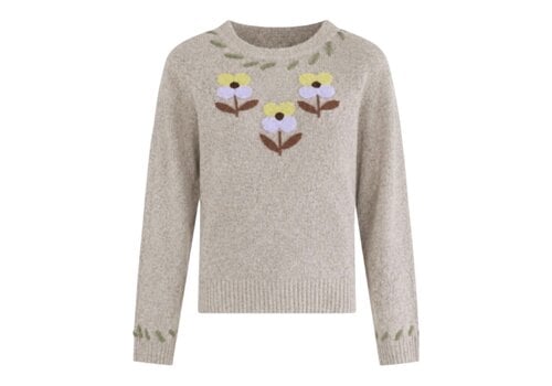 MD’M MD’M 55010304 Taupe Flower Sweater