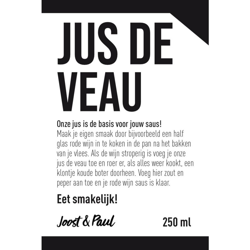 Joost & Paul Jus de veau (2x 250 ml)