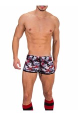 Barcode Berlin Barcode Berlin Gym Short Thar grau-rot