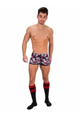 Barcode Berlin Barcode Berlin Gym Short Thar grau-rot