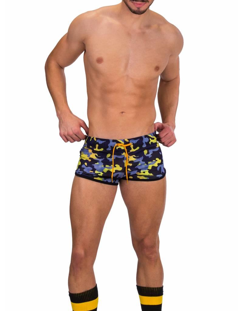 Barcode Berlin Barcode Berlin Gym Short Thar navy-jaune