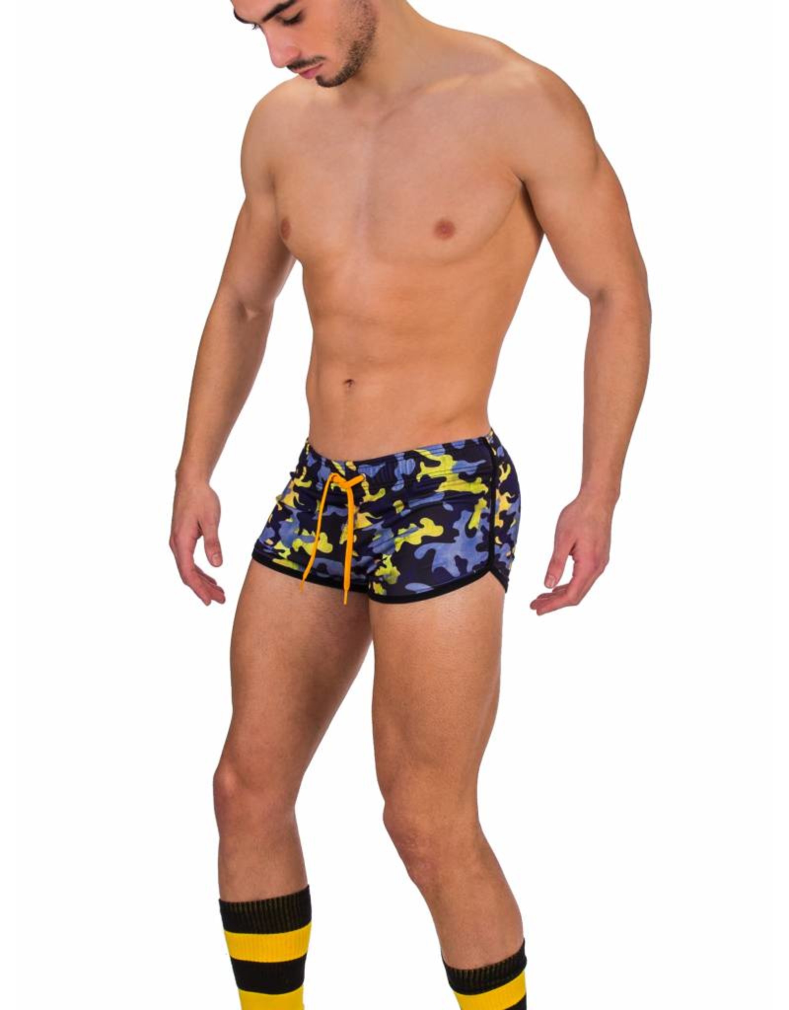 Barcode Berlin Barcode Berlin Gym Short Thar navy-jaune