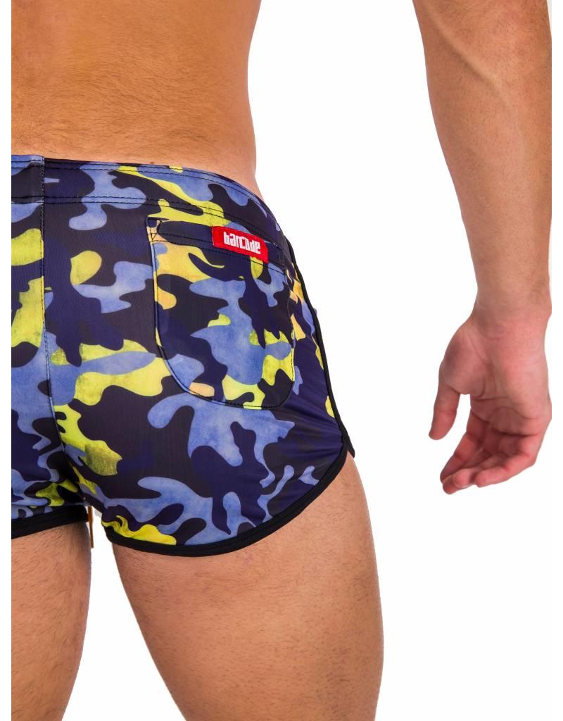 Barcode Berlin Barcode Berlin Gym Short Thar navy-jaune
