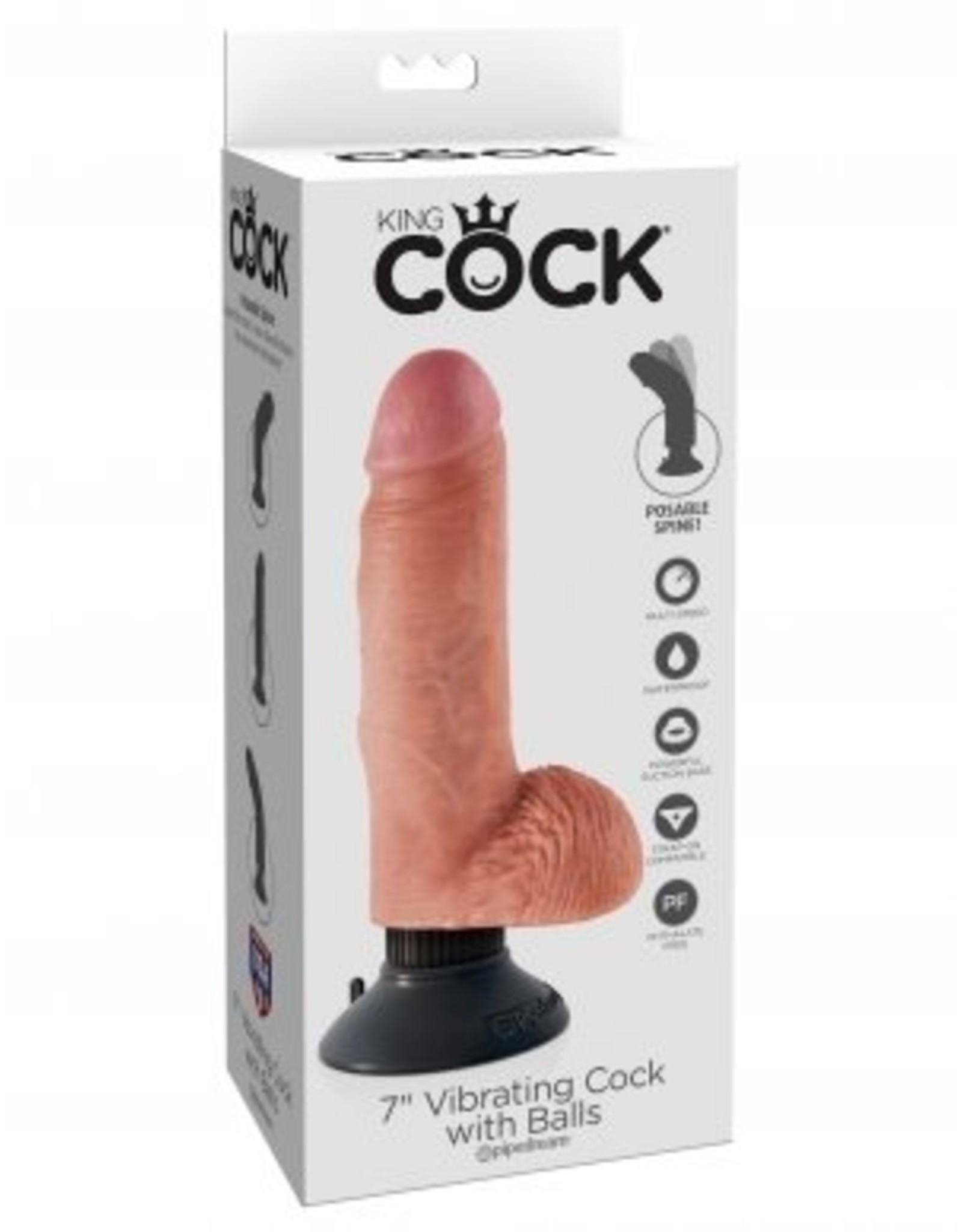 King Cock King Cock - 7 Inch Vibrator natur