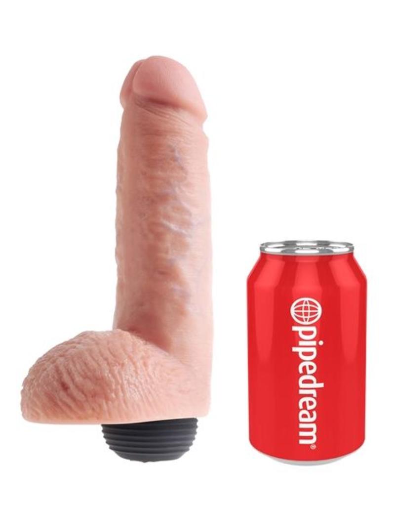 King Cock King Cock With Balls - Squirti 8" natur