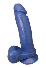 Gode bleu avec couilles 20 cm