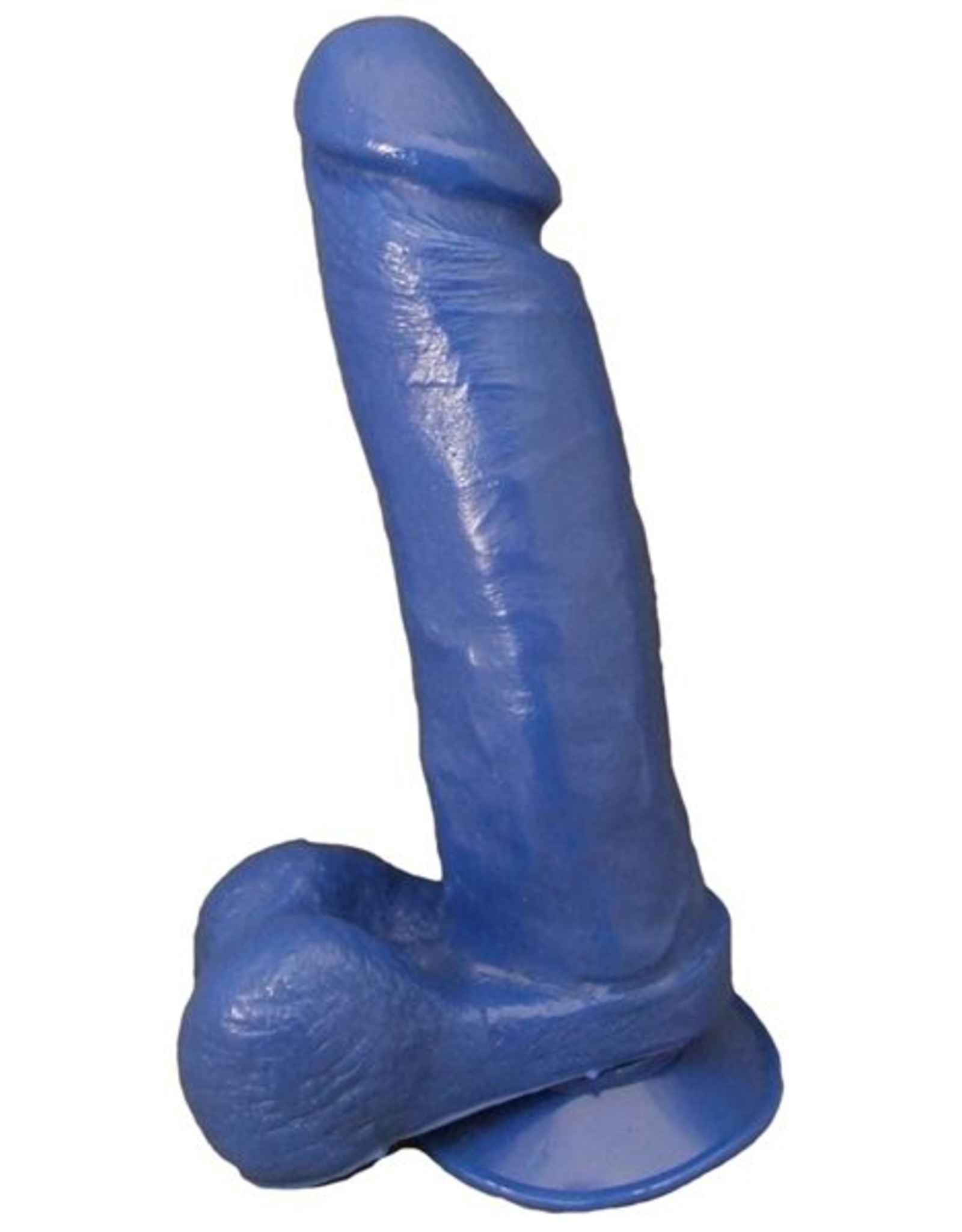 Gode bleu avec couilles 20 cm