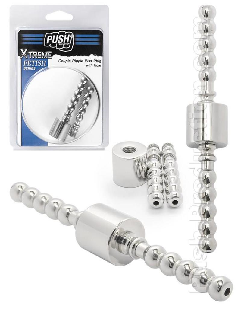 Push Xtreme Fetish - Couple Ripple Piss Plug with Hole