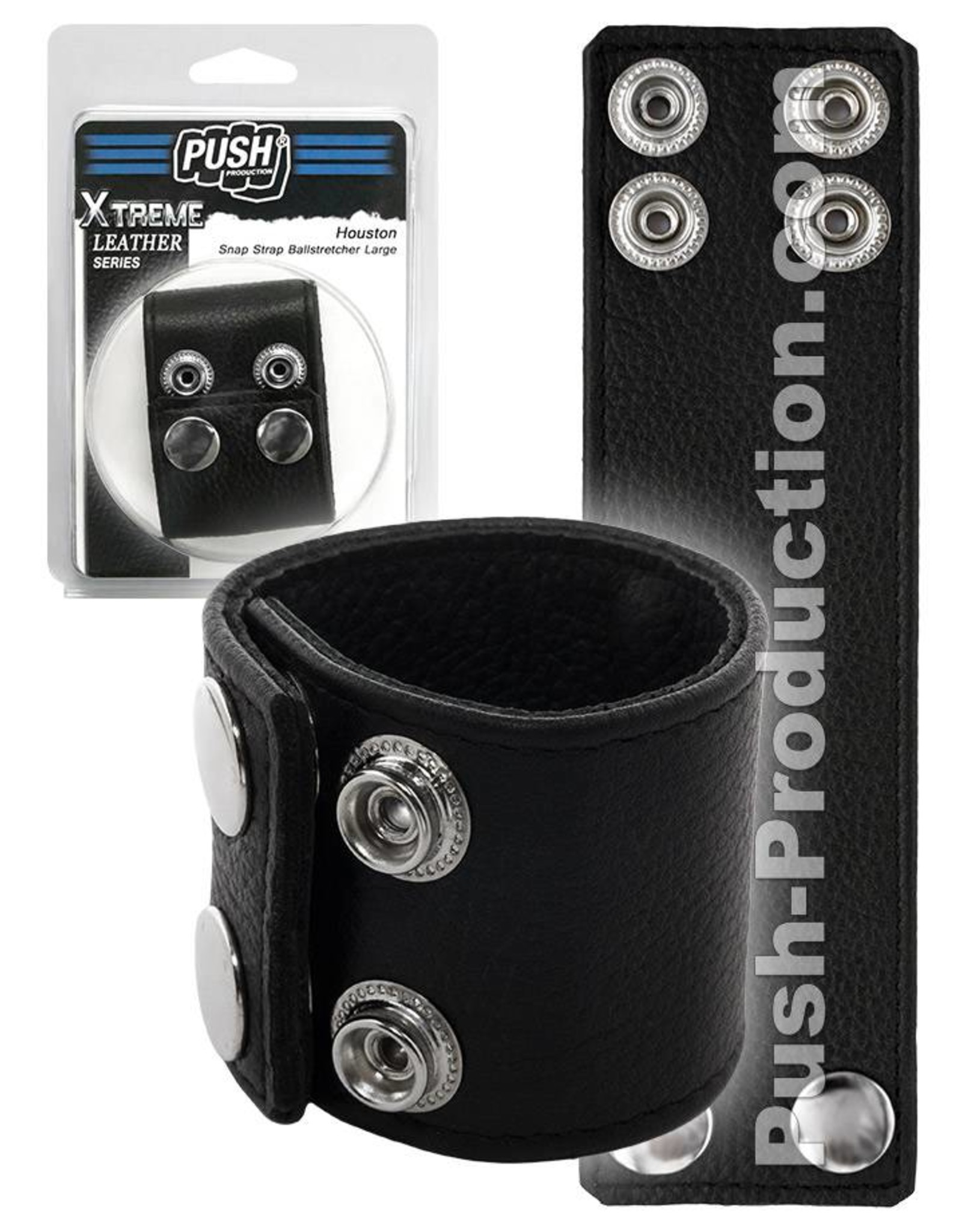 Push Xtreme Leather Houston Snap Strap Ballstretcher grand