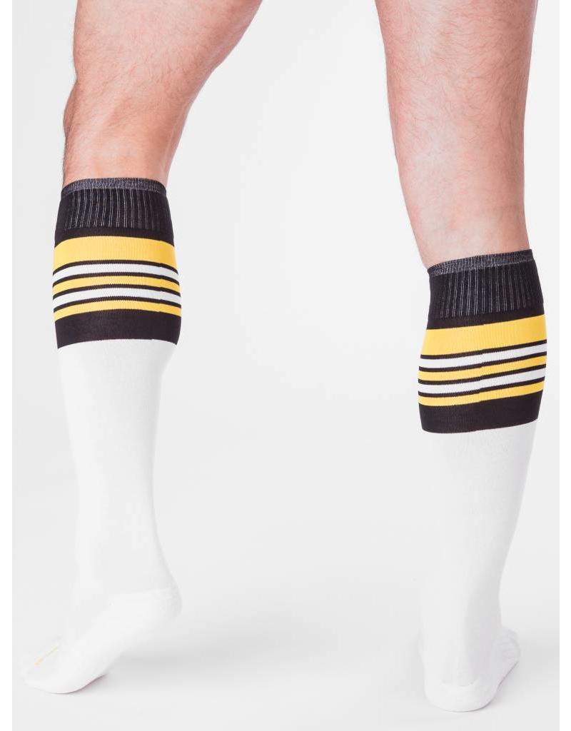 Barcode Berlin Barcode Berlin Football Socks blanc- jaune- noir