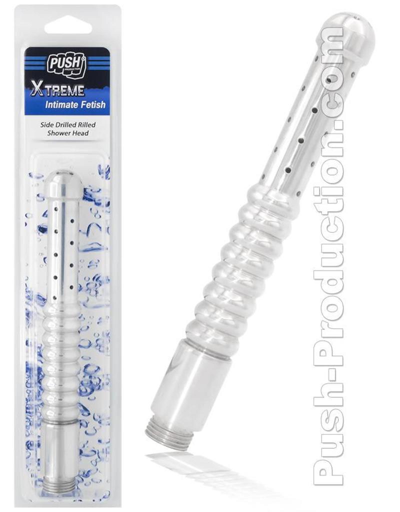 Push Xtreme - douche anale percée latéralement avec rainures
