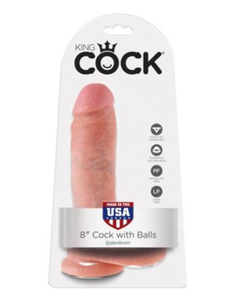 King Cock King Cock with Balls 8"