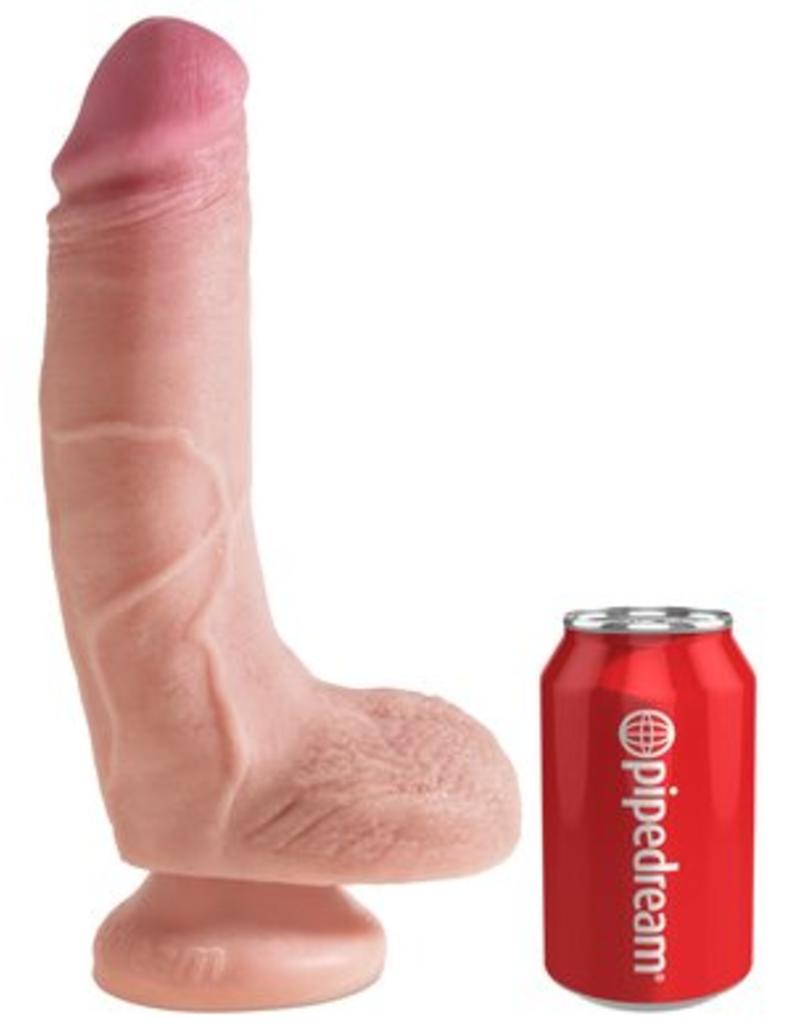 King Cock King Cock with Balls & Dual Density 8"