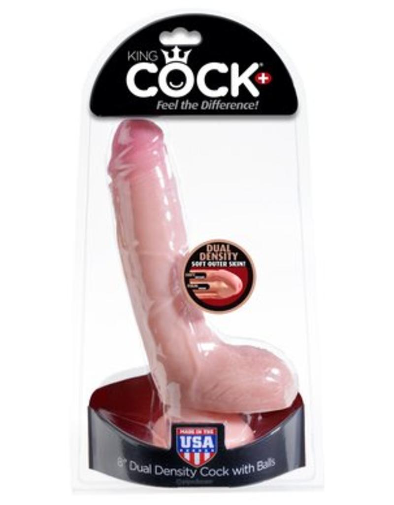 King Cock King Cock with Balls & Dual Density 8"