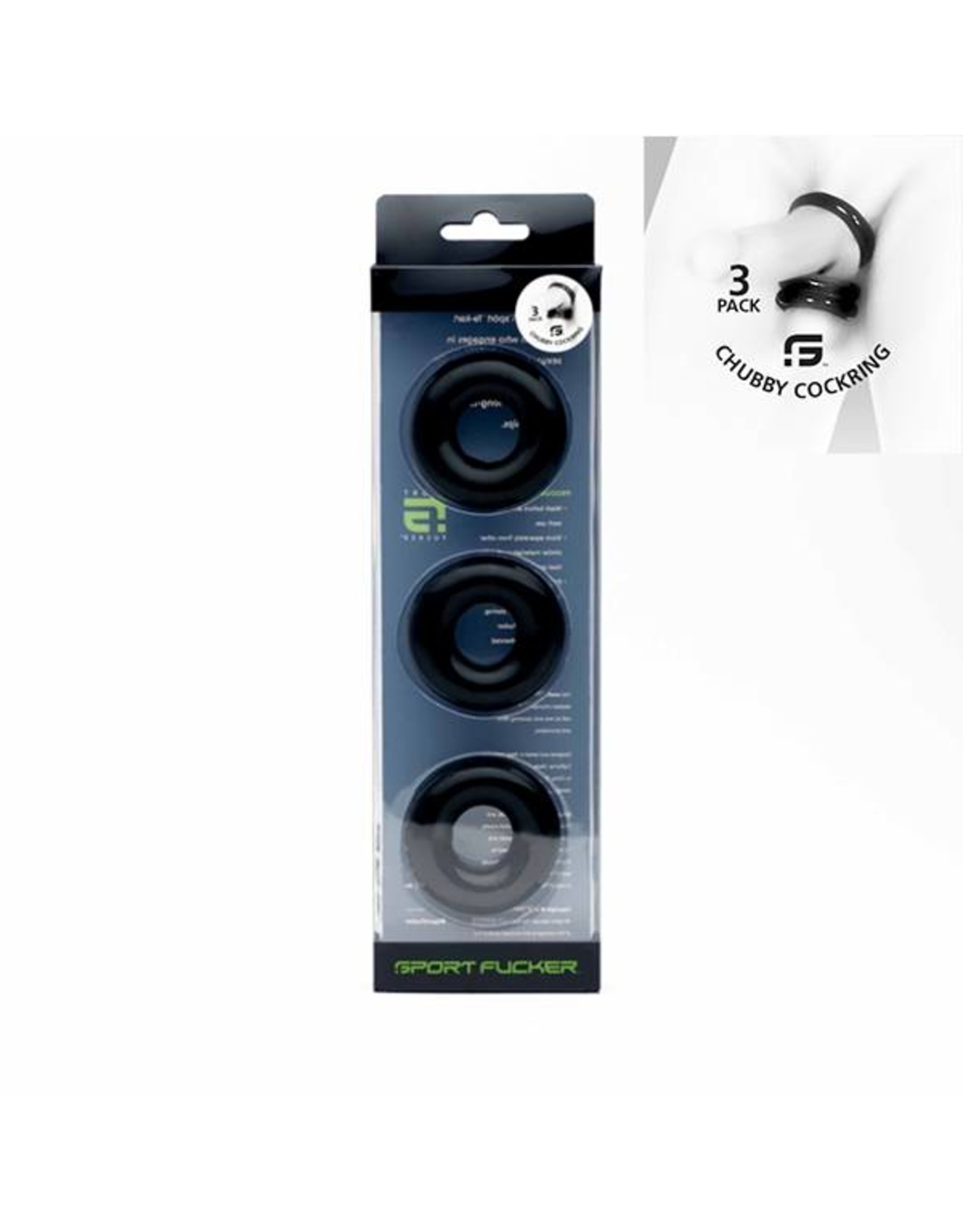 Sport Fucker Sport Fucker Chubby Cockring 3-Pack - Black