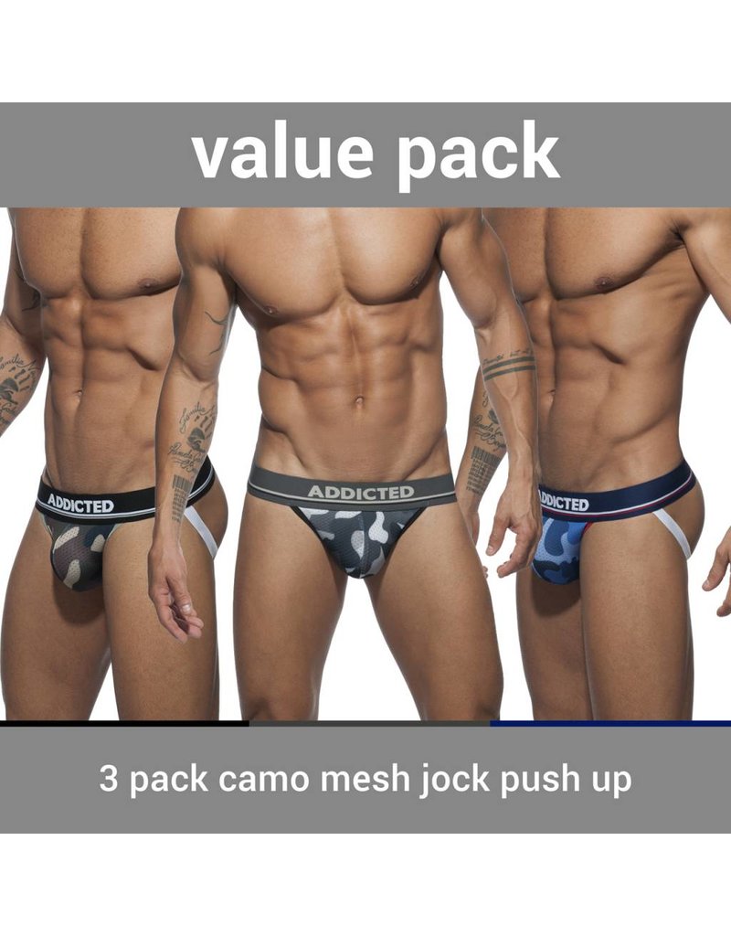 Addicted ADDICTED Three Pack Camo Jockstrap