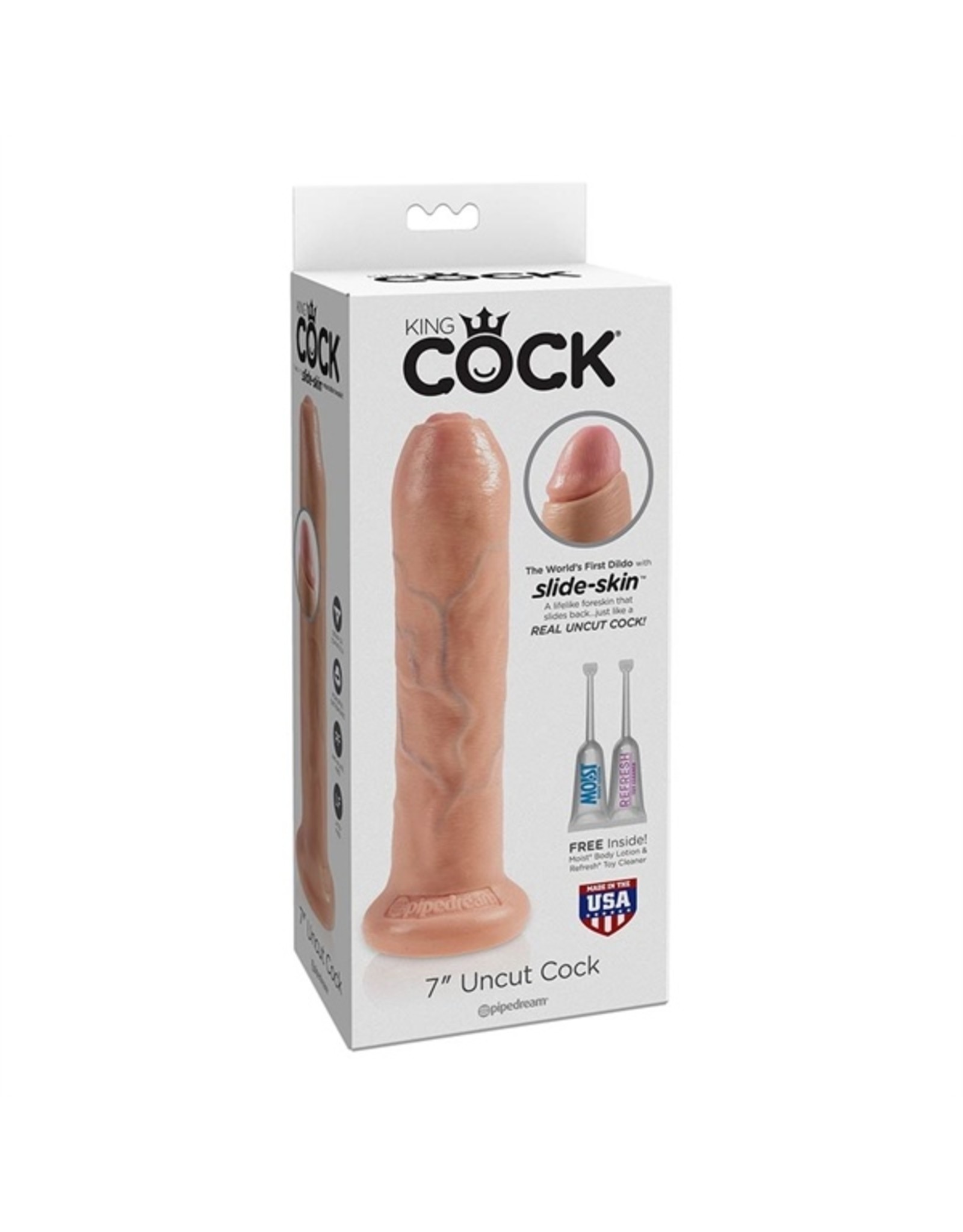 King Cock King Cock Uncut Cock 7" - natur