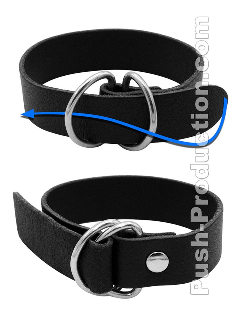 Push Xtreme Leather Chicago Cock & Ball Ring Simple Belt Strap